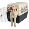 Frisco Plastic Dog & Cat Kennel, Almond & Black 1 Frisco Plastic Dog & Cat Kennel, Almond & Black -Frisco 120138 MAIN. AC SS1800 V1569020595