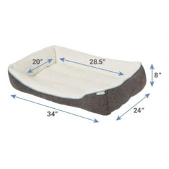 Frisco Sherpa Rectangular Bolster Dog Bed -Frisco 129483 PT1. AC SS1800 V1650644803