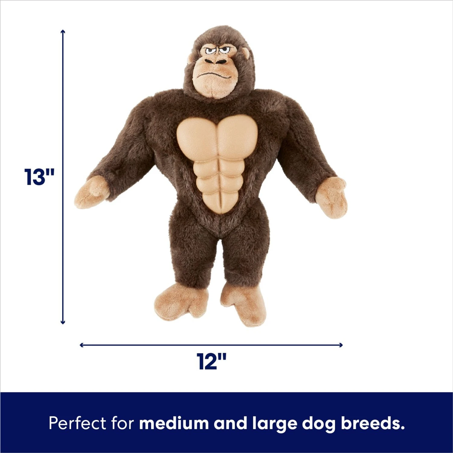 Frisco Gorilla Muscle Plush Squeaky Dog Toy 4 Frisco Gorilla Muscle Plush Squeaky Dog Toy - Image 2