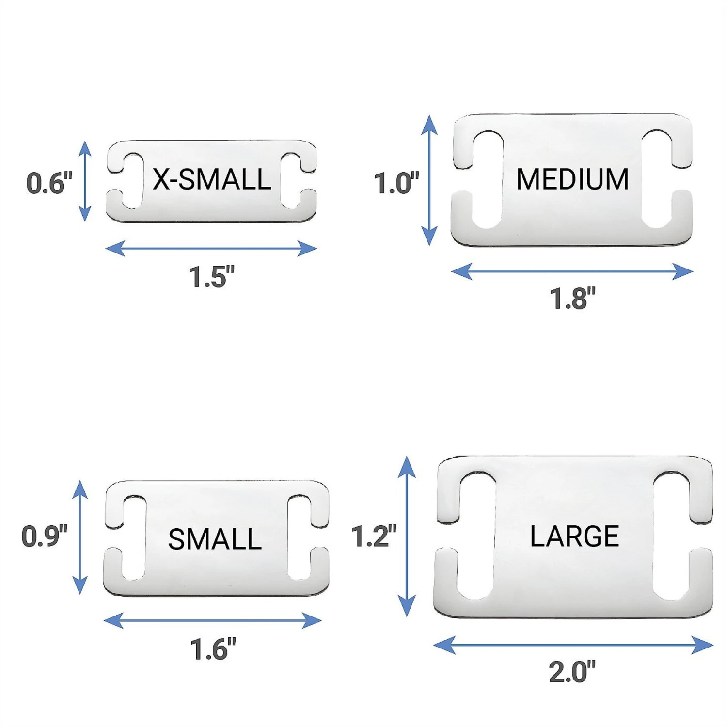Frisco Stainless Steel Slide-On Personalized Dog & Cat Tag, Open Design 6 Frisco Stainless Steel Slide-On Personalized Dog & Cat Tag, Open Design - Image 5