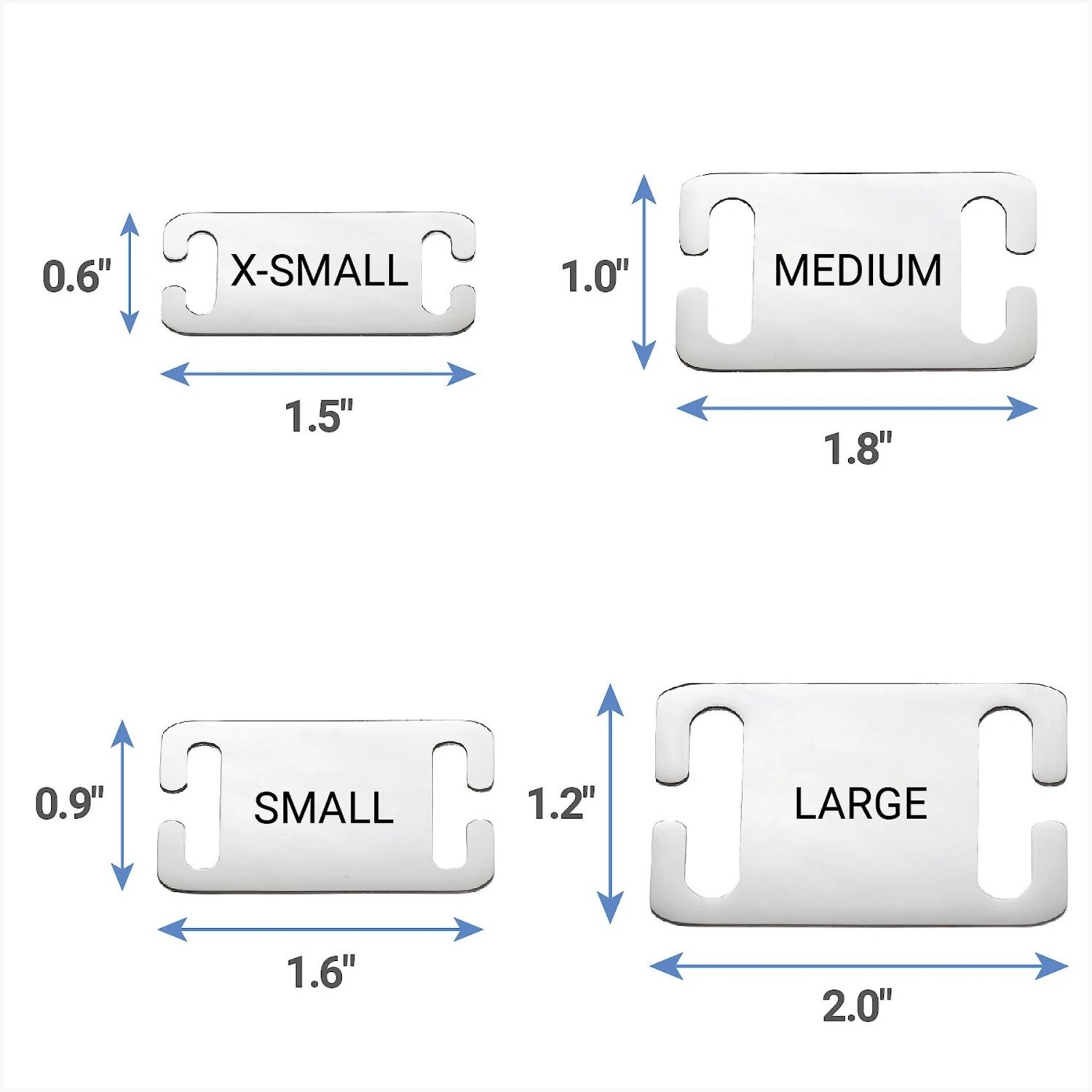 Frisco Stainless Steel Slide-On Personalized Dog & Cat Tag, Open Design 7 Frisco Stainless Steel Slide-On Personalized Dog & Cat Tag, Open Design - Image 6