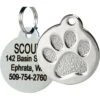 Frisco Stainless Steel Personalized Dog & Cat ID Tag, Paw Print -Frisco 153057 MAIN. AC SS1800 V1640183485