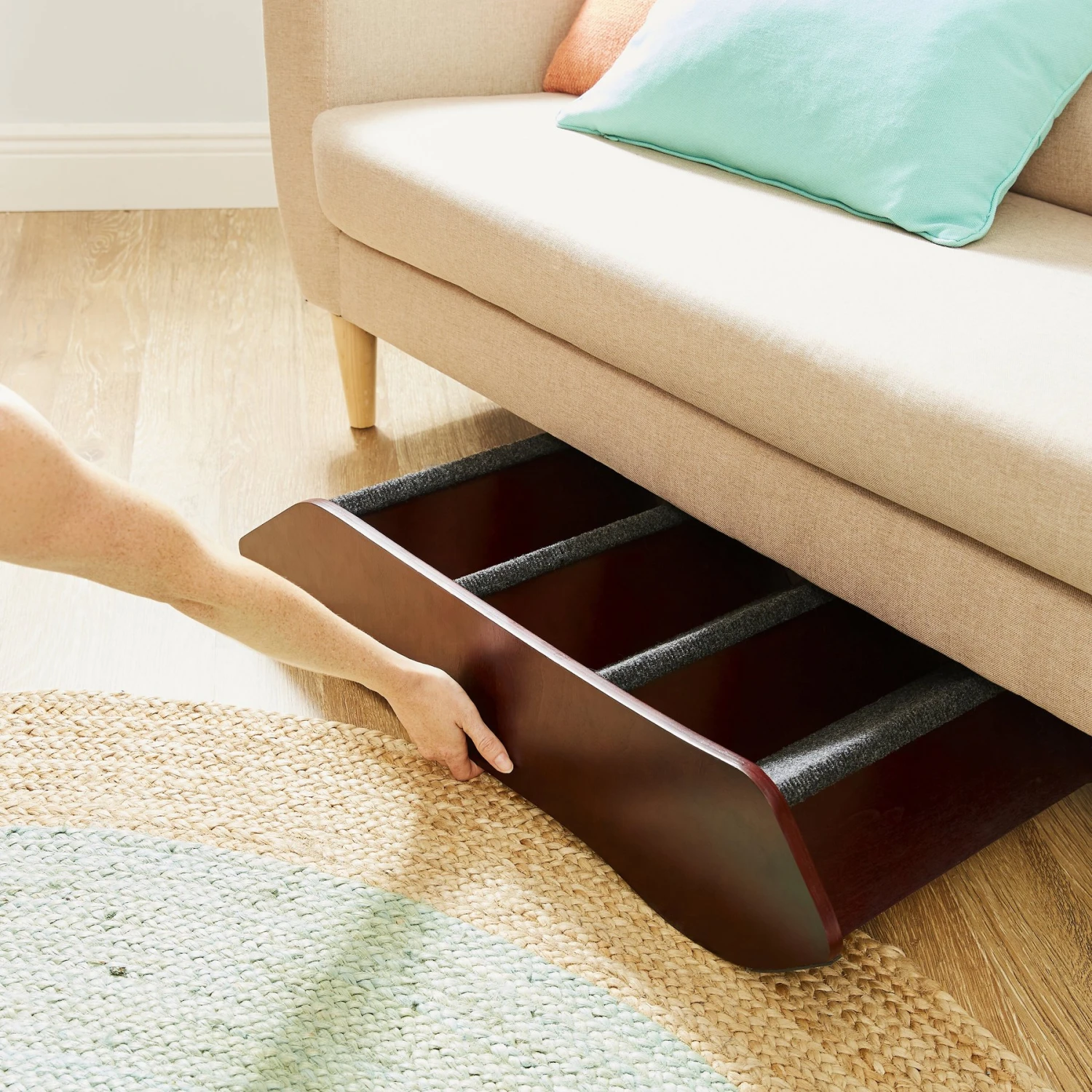 Frisco Deluxe Foldable Wooden Carpeted Cat & Dog Stairs 7 Frisco Deluxe Foldable Wooden Carpeted Cat & Dog Stairs - Image 5