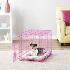 Frisco Fold & Carry Single Door Collapsible Wire Dog Crate, Pink 15 Frisco Fold & Carry Single Door Collapsible Wire Dog Crate, Pink -Frisco 160806 PT6. AC SS1800 V1561066044