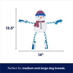 Frisco Holiday Snowman Plush With Rope Squeaky Dog Toy -Frisco 164645 PT1. AC SS1800 V1695043406