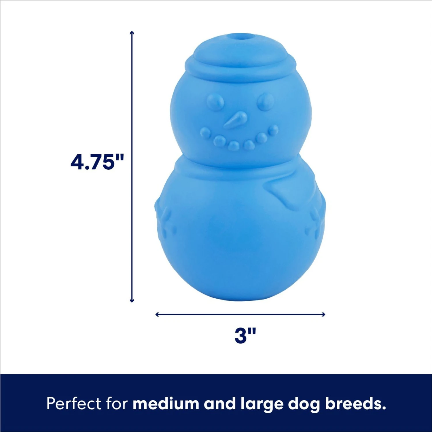 Frisco Snowman Rubber Treat Dispenser Dog Toy 4 Frisco Snowman Rubber Treat Dispenser Dog Toy - Image 2