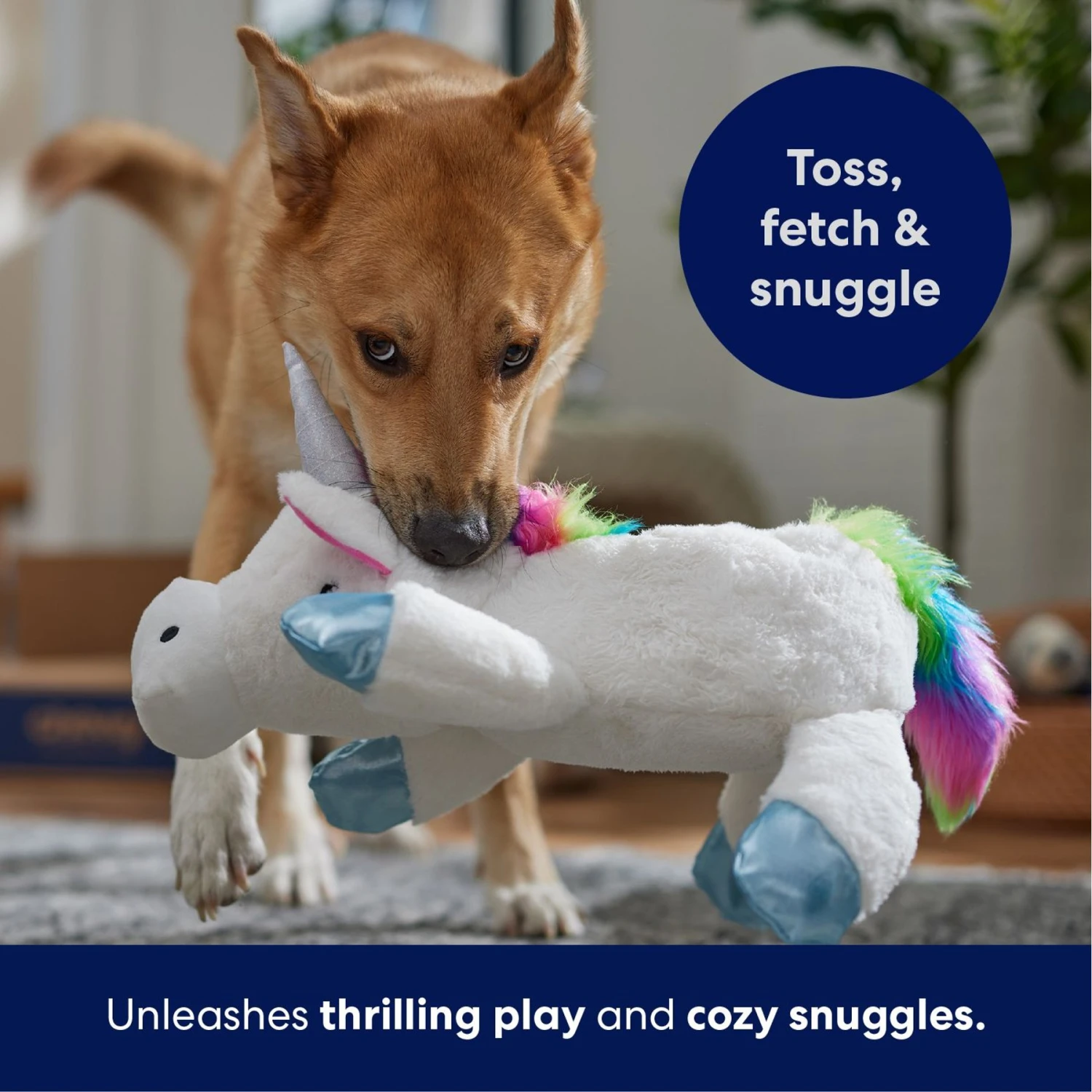Frisco Unicorn Plush Squeaky Dog Toy 7 Frisco Unicorn Plush Squeaky Dog Toy - Image 5