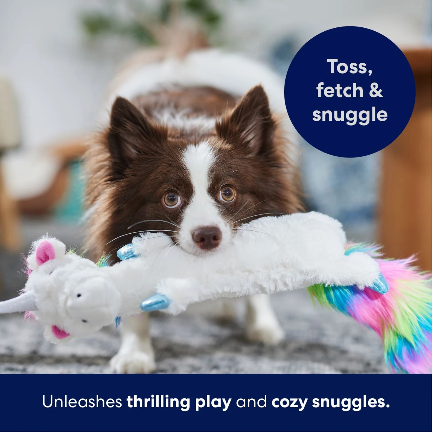 Frisco Unicorn Skinny Plush Squeaky Dog Toy 7 Frisco Unicorn Skinny Plush Squeaky Dog Toy - Image 5