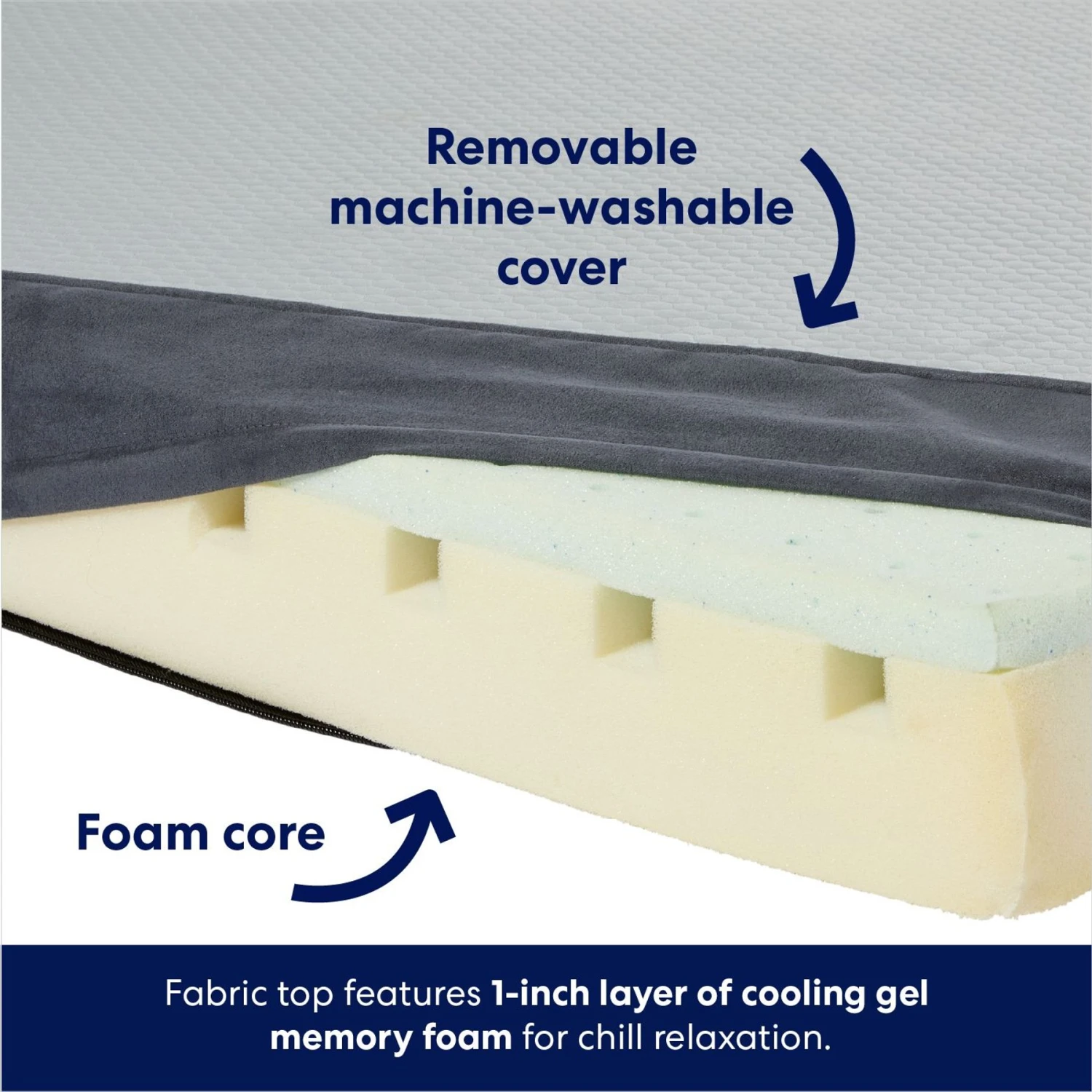 Frisco Cooling Orthopedic Pillow Dog Bed W/Removable Cover 5 Frisco Cooling Orthopedic Pillow Dog Bed W/Removable Cover - Image 3