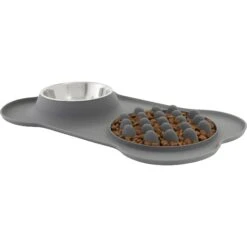 Frisco Silicone Slow Feeder Mat With Stainless Steel Bowl 11 Frisco Silicone Slow Feeder Mat With Stainless Steel Bowl -Frisco 215983 PT2. AC SS1800 V1591020078