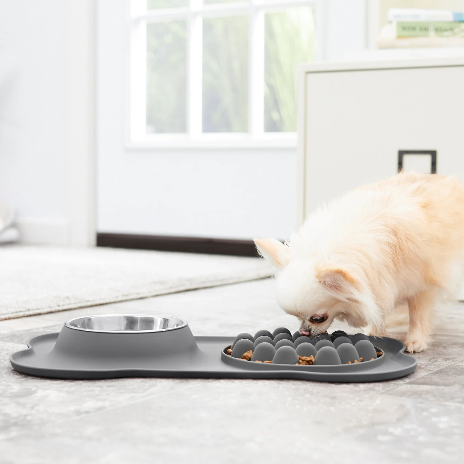 Frisco Silicone Slow Feeder Mat With Stainless Steel Bowl 9 Frisco Silicone Slow Feeder Mat With Stainless Steel Bowl - Image 7