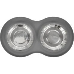 Frisco Double Stainless Steel Pet Bowl With Silicone Mat 13 Frisco Double Stainless Steel Pet Bowl With Silicone Mat -Frisco 215986 PT3. AC SS1800 V1591020066