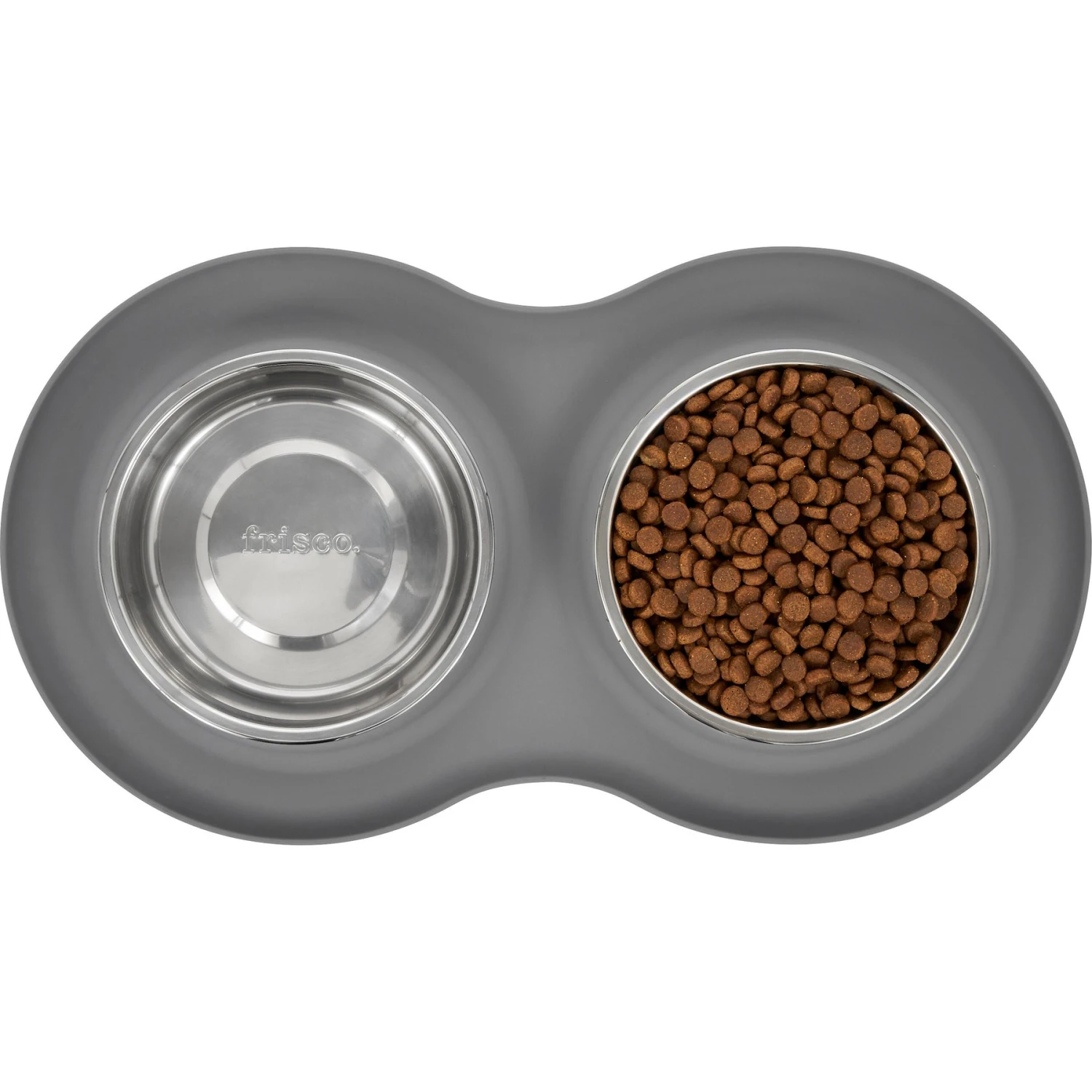 Frisco Double Stainless Steel Pet Bowl With Silicone Mat 7 Frisco Double Stainless Steel Pet Bowl With Silicone Mat - Image 5
