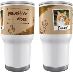 Frisco Double Walled "Pawsitive Vibes" Personalized Tumbler