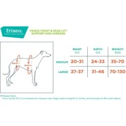 Frisco Front & Rear Lift Handicapped Support Dog Harness -Frisco 220372 PT1. AC SS1800 V1596639653