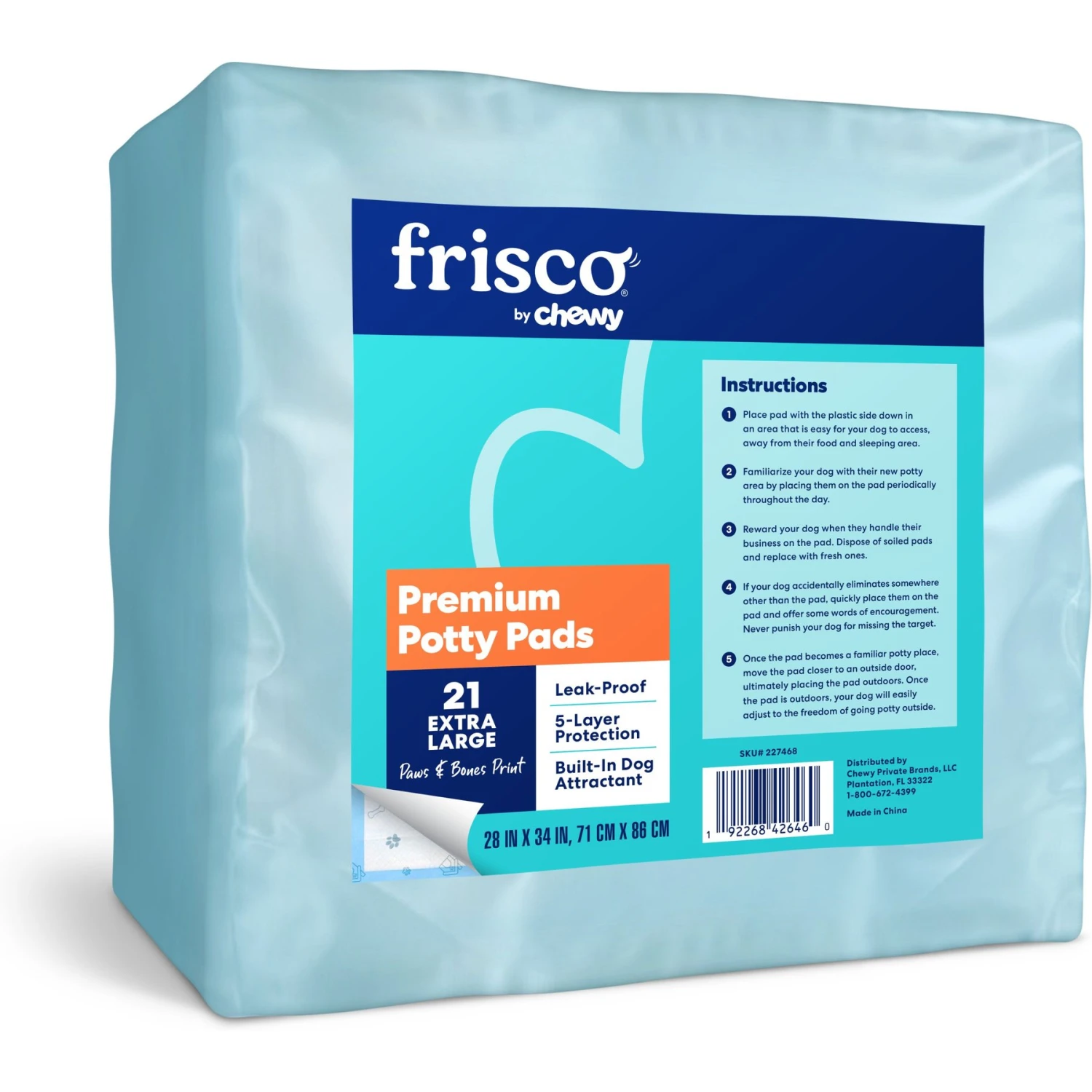 Frisco Premium Extra Large Printed Dog Training & Potty Pads 3 Frisco Premium Extra Large Printed Dog Training & Potty Pads