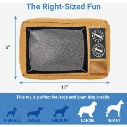 Frisco Retro Television Ballistic Nylon Plush Squeaky Dog Toy -Frisco 230308 PT1. AC SS1800 V1599945062