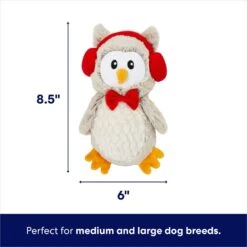 Frisco Holiday Owl Plush Squeaky Dog Toy -Frisco 233160 PT1. AC SS1800 V1694812401