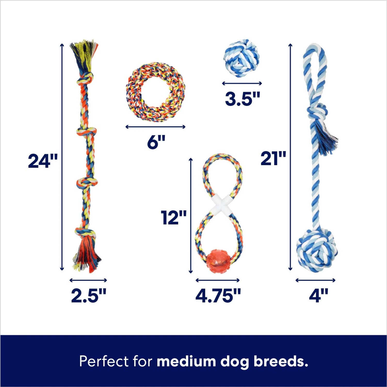 Frisco Rope Multipack For Medium Dog Toys 4 Frisco Rope Multipack For Medium Dog Toys - Image 2