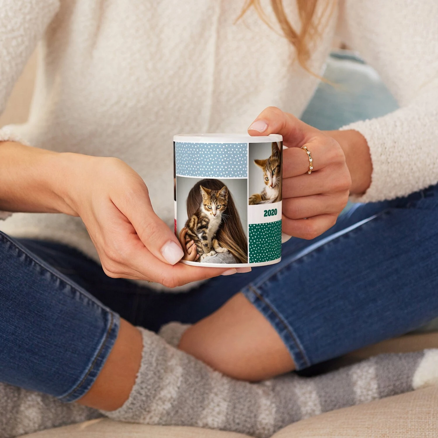 Frisco Colored Dots Personalized Coffee Mug 6 Frisco Colored Dots Personalized Coffee Mug - Image 4