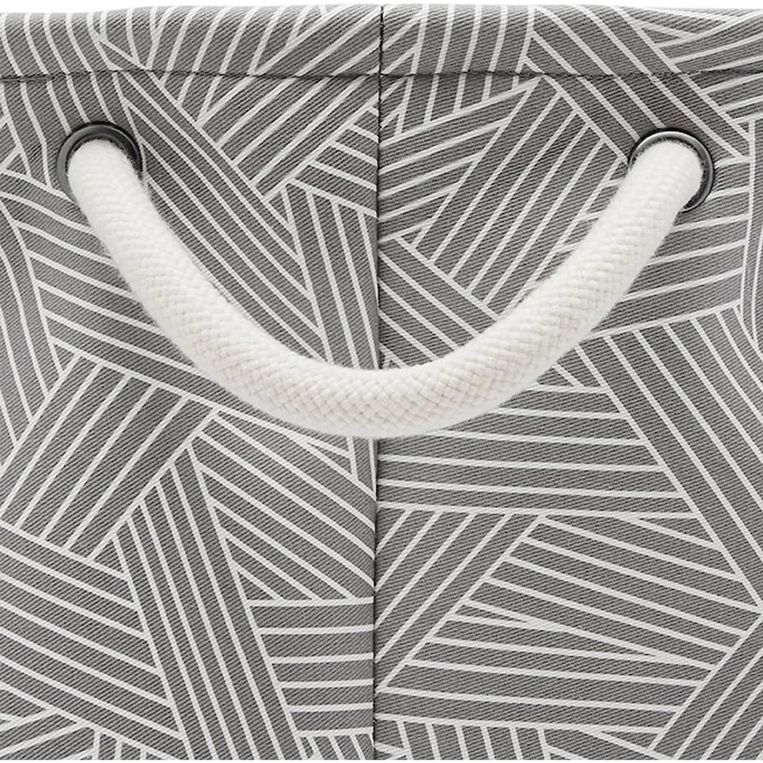 Frisco Round Collapsible Pet Toy Storage Bin, Gray Basket Weave 4 Frisco Round Collapsible Pet Toy Storage Bin, Gray Basket Weave - Image 2