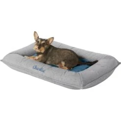 Frisco Orthopedic Personalized Bolster Dog Bed W/Removable Cover, Harbour Blue, Large -Frisco 252617 PT1. AC SS1800 V1607026665