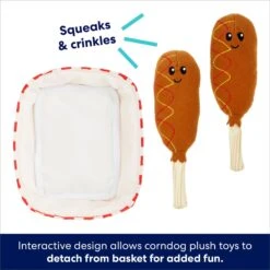 Frisco Corndog Interactive Plush Squeaky Dog Toy 10 Frisco Corndog Interactive Plush Squeaky Dog Toy -Frisco 252746 PT2. AC SS1800 V1695760990