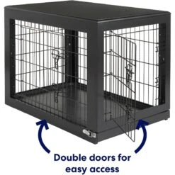 Frisco Double Door Furniture Style Dog Crate, Black 9 Frisco Double Door Furniture Style Dog Crate, Black -Frisco 253026 PT3. AC SS1800 V1615840384