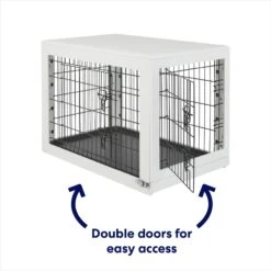Frisco Double Door Furniture Style Dog Crate, White 9 Frisco Double Door Furniture Style Dog Crate, White -Frisco 253029 PT3. AC SS1800 V1617644305