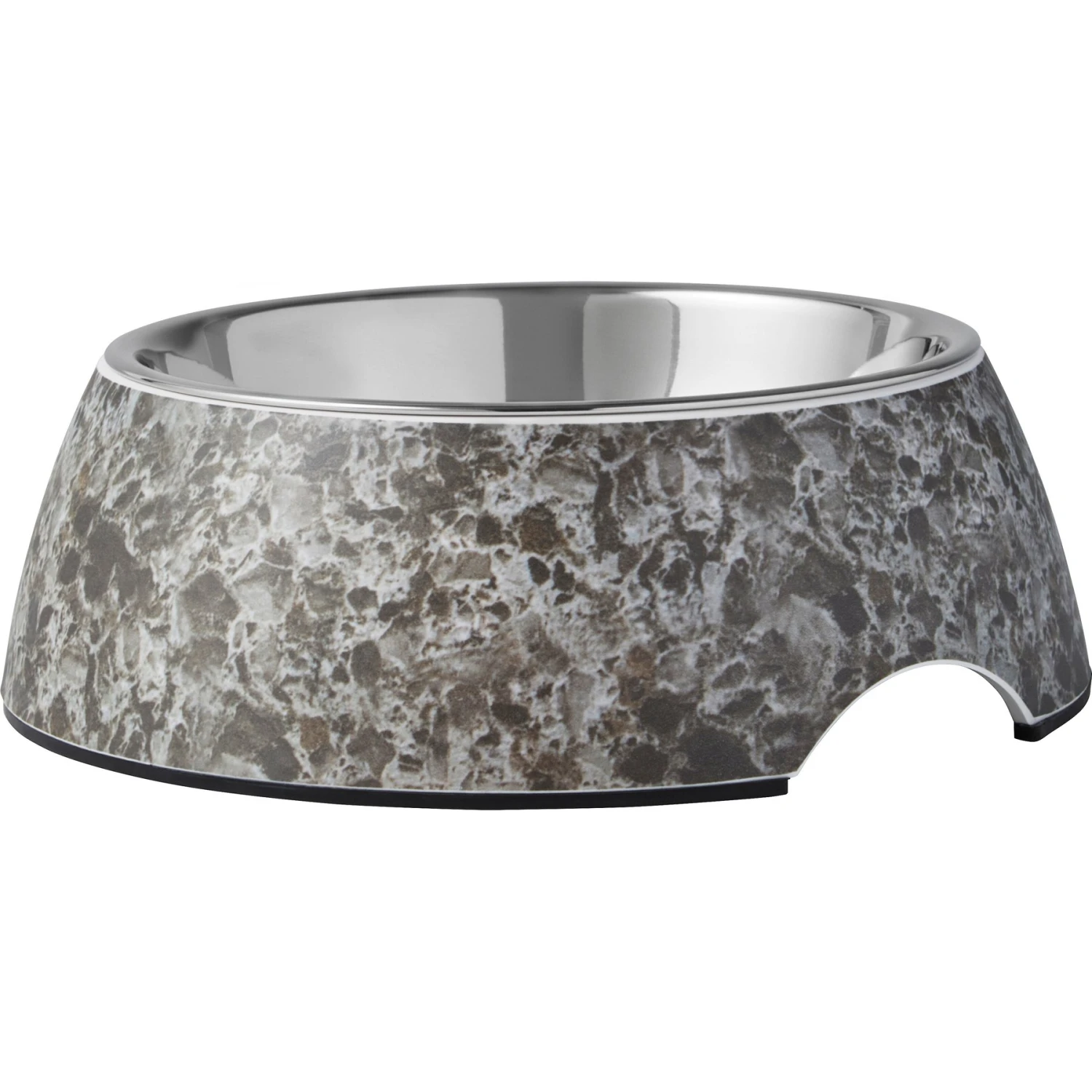 Frisco Black Marble Design Stainless Steel Dog & Cat Bowl 3 Frisco Black Marble Design Stainless Steel Dog & Cat Bowl