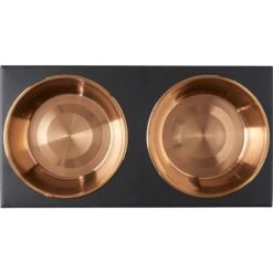 Frisco Copper Stainless Steel Elevated Foldable Double Dog & Cat Bowls -Frisco 253060 PT4. AC SS1800 V1616595727