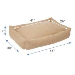 Frisco Faux Felt Reversible Modern Zipper Bolster Cat & Dog Bed -Frisco 255154 PT1. AC SS1800 V1616592670