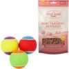 Frisco Fetch Squeaking Colorful Tennis Ball Dog Toy & True Acre Foods Salmon Recipe Mini-Training Rewards Grain-Free Soft & Chewy Dog Treats -Frisco 255469 MAIN. AC SS1800 V1602691291