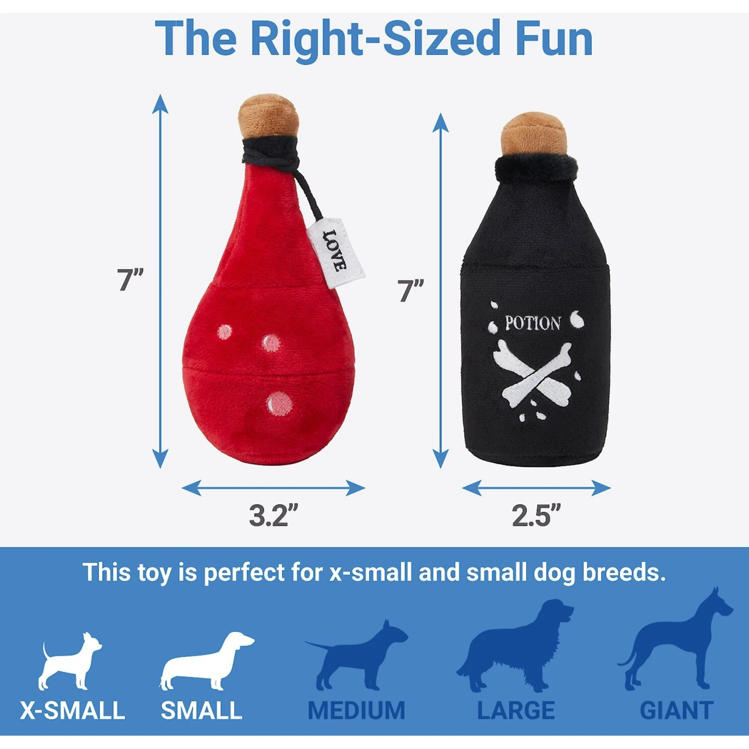 Frisco Magic Potions Plush Squeaky Dog Toy 4 Frisco Magic Potions Plush Squeaky Dog Toy - Image 2