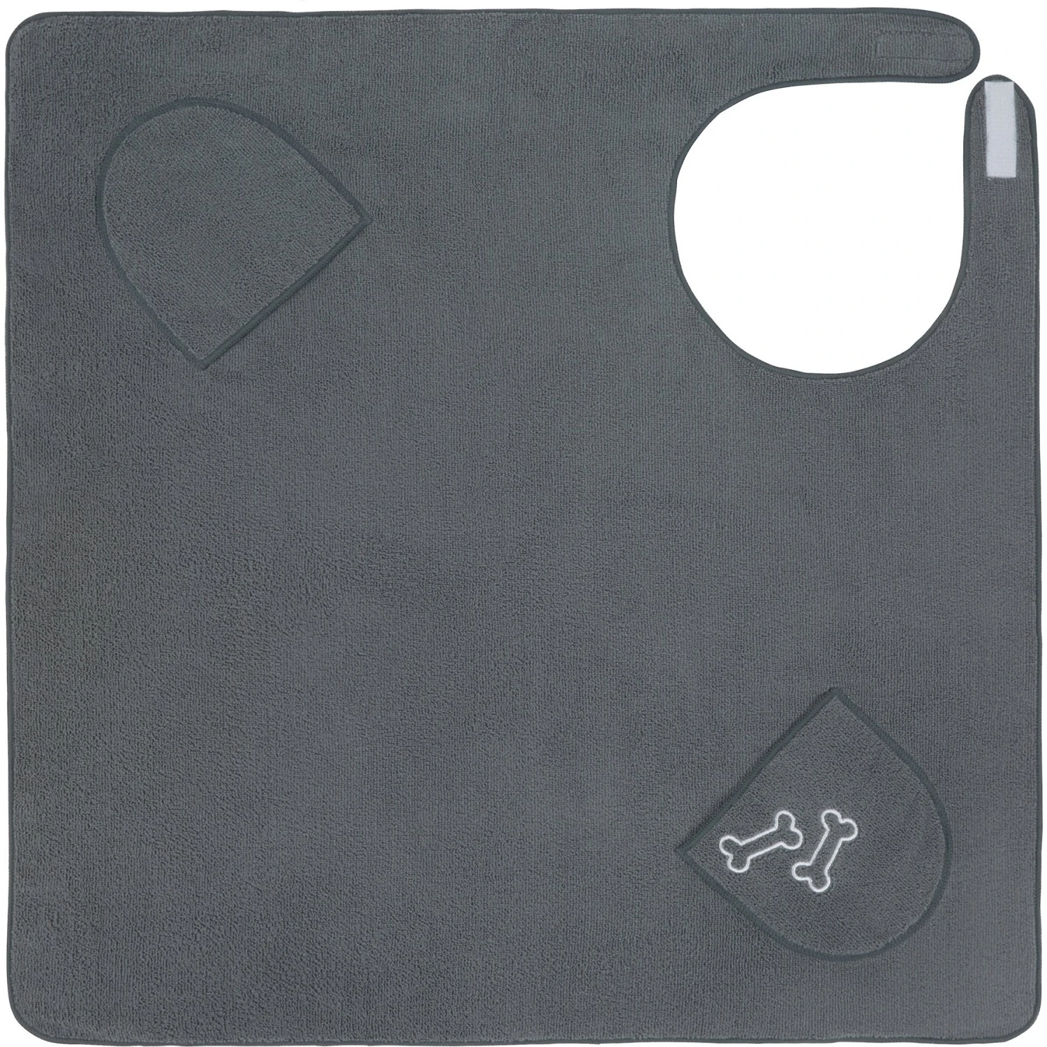 Frisco Embroidered Pawprint Microfiber Dog Bath Cape Towel 3 Frisco Embroidered Pawprint Microfiber Dog Bath Cape Towel