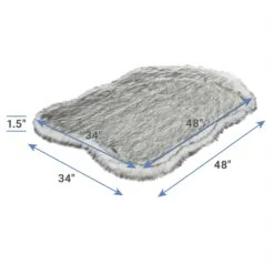 Frisco Faux Fur Orthopedic Pelt Pillow Dog Bed W/Removable Cover -Frisco 270878 PT1. AC SS1800 V1626358881