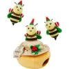 Frisco Holiday Bee Merry Hide & Seek Puzzle Plush Squeaky Dog Toy -Frisco 287099 MAIN. AC SS1800 V1694813159