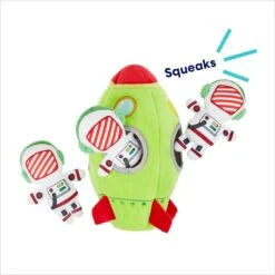 Frisco Holiday Rocket Ship Hide & Seek Puzzle Plush Squeaky Dog Toy -Frisco 287101 PT3. AC SS1800 V1695670693