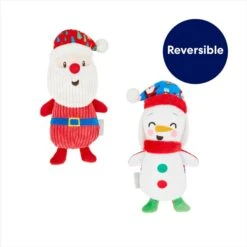 Frisco Holiday Santa & Snowman Reversible Plush Squeaky Dog Toy 10 Frisco Holiday Santa & Snowman Reversible Plush Squeaky Dog Toy -Frisco 287263 PT2. AC SS1800 V1694812848