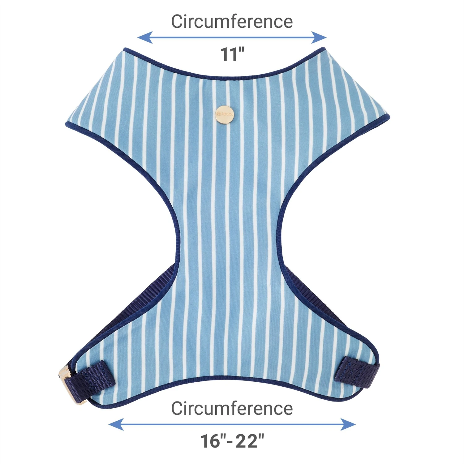 Frisco Fashion Over-The-Head Harness, Striped 4 Frisco Fashion Over-The-Head Harness, Striped - Image 2