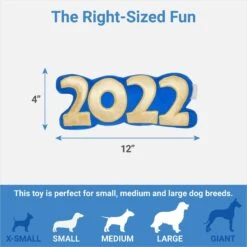 Frisco New Year's Eve 2022 Plush Squeaky Dog Toy -Frisco 288476 PT1. AC SS1800 V1640718513