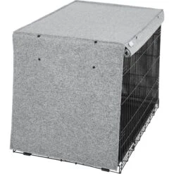 Frisco Faux Linen Dog Crate Cover -Frisco 289630 PT3. AC SS1800 V1644248867