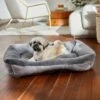 Frisco Herringbone Cuffed Cuddler Dog & Cat Bed -Frisco 299434 MAIN. AC SS1800 V1638288338