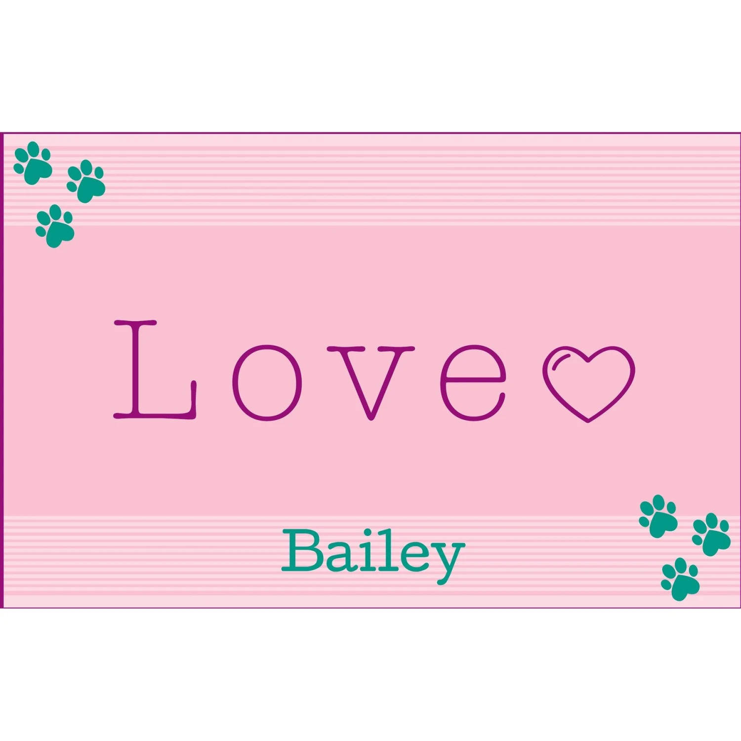 Frisco Love Cutout Personalized Dog & Cat Placemat 5 Frisco Love Cutout Personalized Dog & Cat Placemat - Image 3