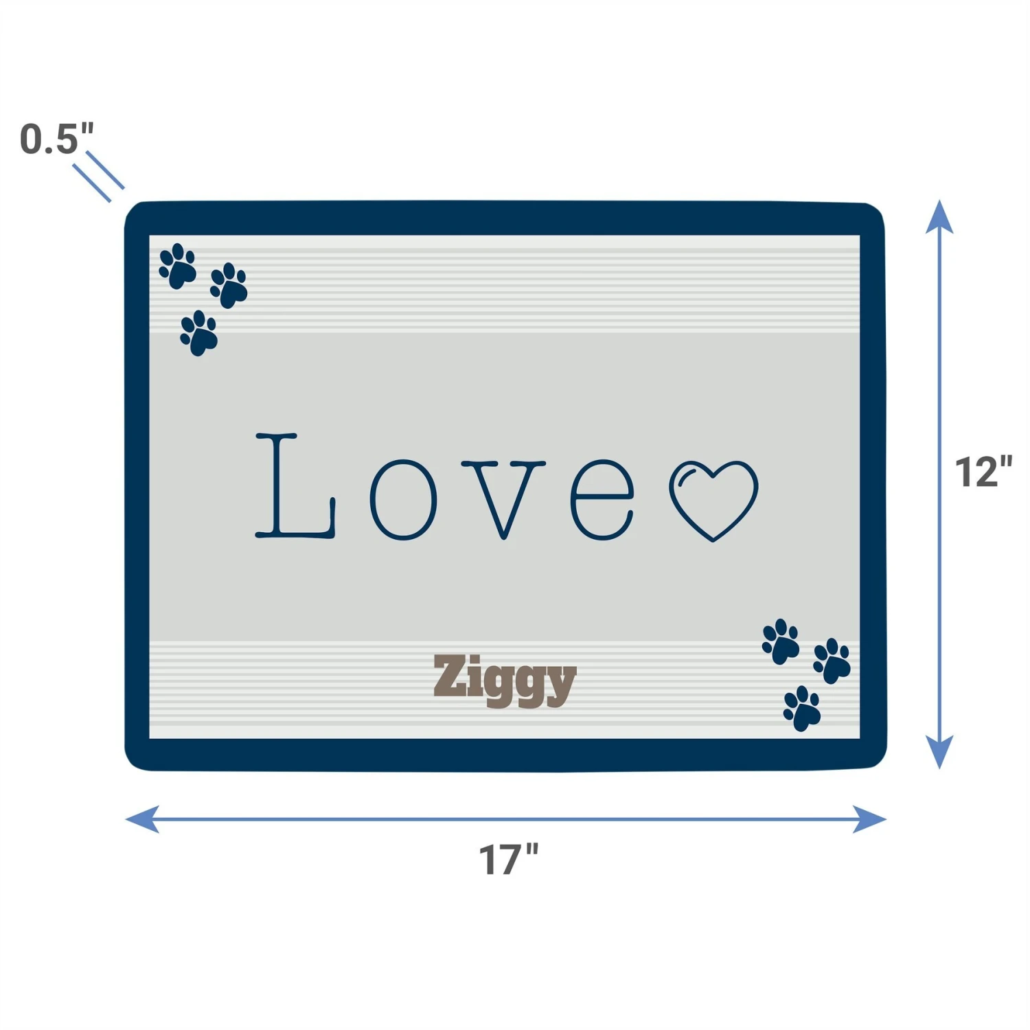 Frisco Love Cutout Personalized Dog & Cat Placemat 6 Frisco Love Cutout Personalized Dog & Cat Placemat - Image 4