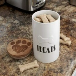 Frisco Ceramic Personalized Treat Jar With Wood Lid, 4 Cup, 32oz 10 Frisco Ceramic Personalized Treat Jar With Wood Lid, 4 Cup, 32oz -Frisco 301179 PT2. AC SS1800 V1631119609