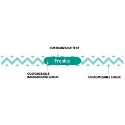 Frisco Personalized Chevron Ceramic Dog & Cat Bowl -Frisco 306760 PT1. AC SS1800 V1635967589