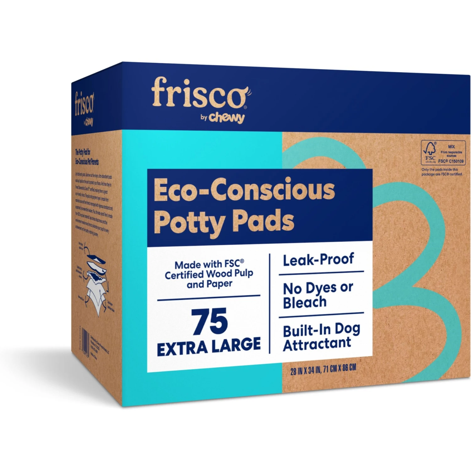 Frisco Extra Large Eco-Conscious Dog Training & Potty Pads 3 Frisco Extra Large Eco-Conscious Dog Training & Potty Pads