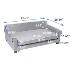 Frisco Sofa Pet Bed With Removable Cover & Frisco Eyelash Cat & Dog Blanket -Frisco 319504 PT2. AC SS1800 V1630626372