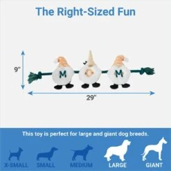 Frisco Mother's Day Gnomes Plush With Rope Squeaky Dog Toy -Frisco 327037 PT1. AC SS1800 V1647618088